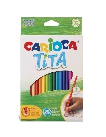 LAPICES de COLORES CARIOCA TITA HEXAGONAL estuche de 36