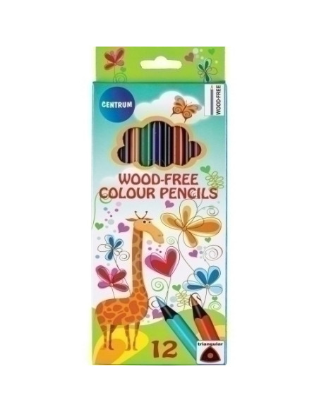 LAPICES de COLORES CENTRUM GIRAFFE TRIANGULARES ESTUCHE DE 12