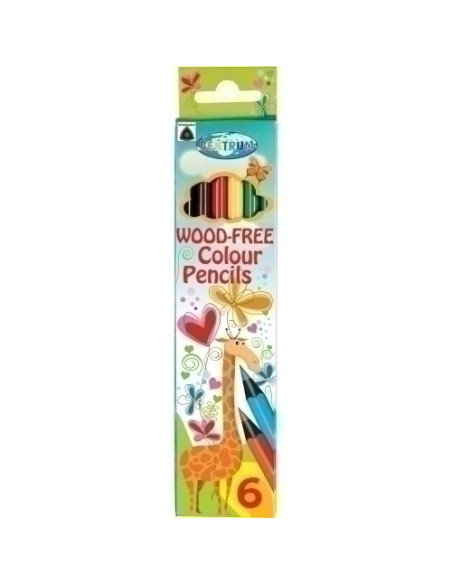 LAPICES de COLORES CENTRUM GIRAFFE TRIANGULARES ESTUCHE DE 6