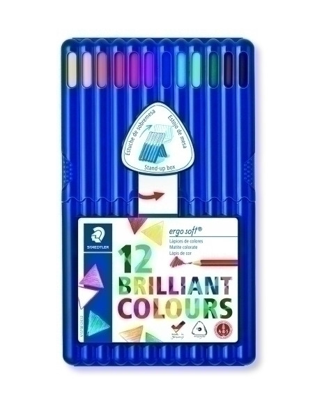 LAPICES de COLORES STAEDTLER 157 ERGOSOFT BOX de 12
