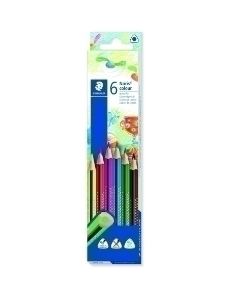 LAPICES de COLORES STAEDTLER 187 NORIS COLOUR WOPEX estuche de 6