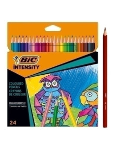 LAPICES de COLORES BIC INTENSITY UP BLISTER de 24