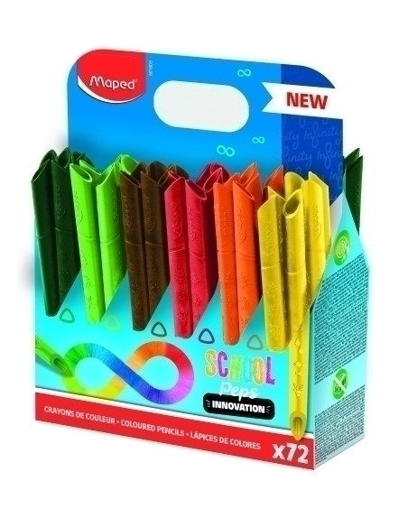 LAPICES de COLORES MAPED INFINITY SCHOOL PACK de 72