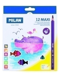 LAPICES de COLORES MILAN MAXI TRIANGULAR estuche de 12