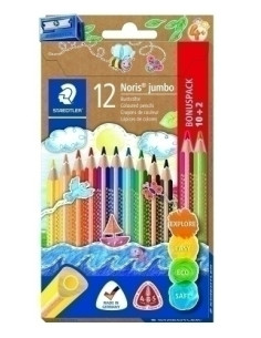 LAPICES de COLORES STAEDTLER 128188 NORIS CLUB TRIPLUS JUMBO estuche de 12