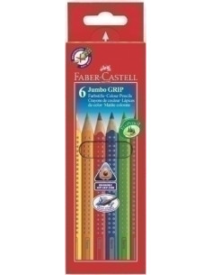 LAPICES ACUARELABLES FABER-CASTELL JUMBO GRIP estuche de  6