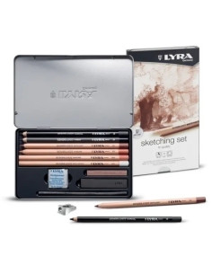 LAPICES LYRA REMBRANDT SET ESBOZO CAJA METAL de 11