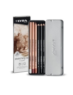LAPICES LYRA REMBRANDT SET ESBOZO CAJA METAL de 6