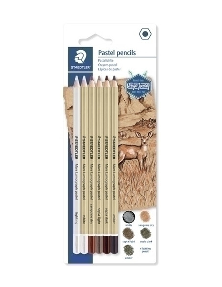LAPICES STAEDTLER DESIGN JOURNEY 100P LUMOGRAPH PASTEL BLISTER de 6