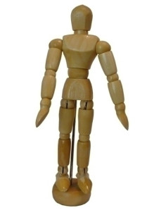 MANIQUI DE PINTURA TALENS MADERA MASCULINO 14 cm