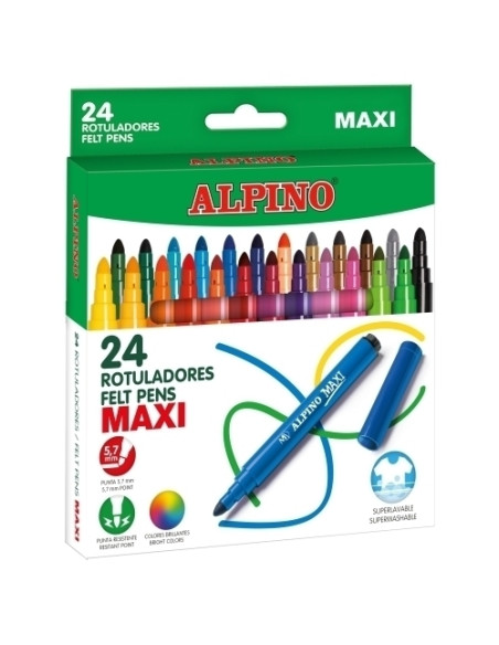 ROTULADOR FIBRA ALPINO MAXI ESTUCHE de 24