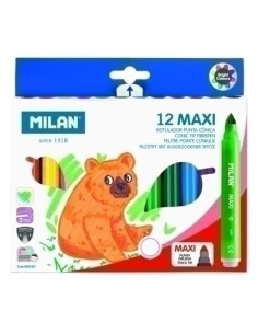 ROTULADOR FIBRA MILAN MAXI CAJA de 12