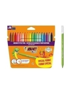 ROTULADOR FIBRA BIC KID COULEUR ESTUCHE de 18