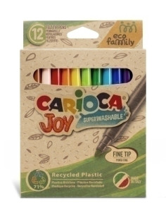 ROTULADOR FIBRA CARIOCA JOY ECO ESTUCHE de 12