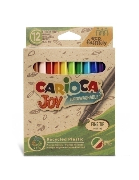 ROTULADOR FIBRA CARIOCA JOY ECO ESTUCHE de 12