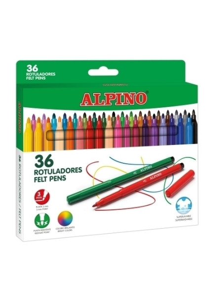 ROTULADOR FIBRA ALPINO STANDARD  ESTUCHE de 36