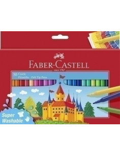 ROTULADOR FIBRA FABER-CASTELL ESCOLAR CAJA de 50