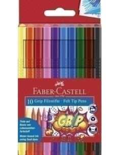 ROTULADOR FIBRA FABER-CASTELL GRIP 1553 BOLSA de 10