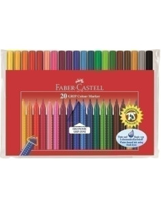ROTULADOR FIBRA FABER-CASTELL GRIP 1553 BOLSA de 20