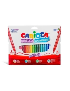 ROTULADOR FIBRA CARIOCA BIRELLO DOBLE CAJA de 24