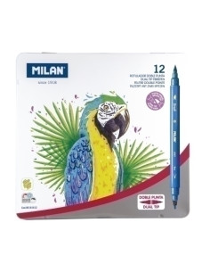 ROTULADOR MILAN DOBLE PUNTA FINAPINCEL CAJA de 12