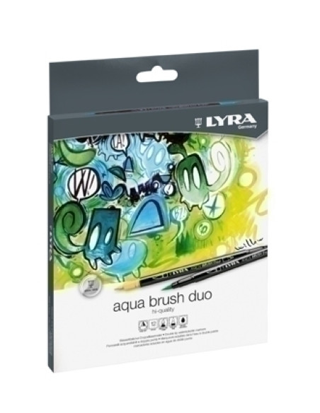 ROTULADOR LYRA AQUA BRUSH DUO Est 12 ud rotuladorpincel