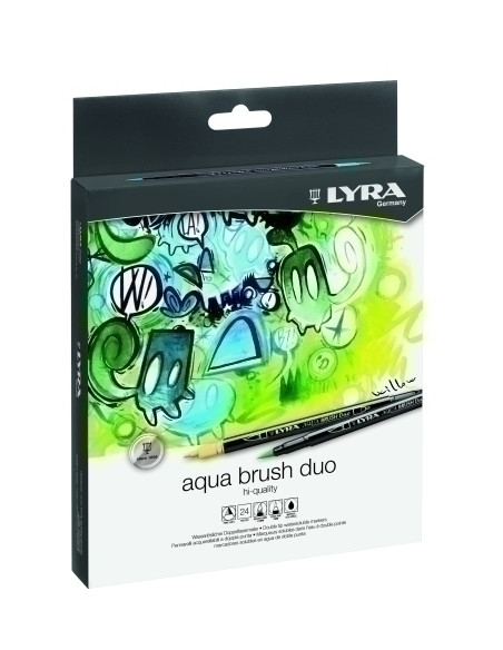 ROTULADOR LYRA AQUA BRUSH DUO Est 24 ud rotulador pincel