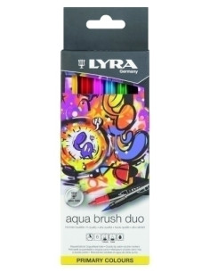ROTULADOR LYRA AQUA BRUSH DUO TONOS PRIMARIOS ESTUCHE de 6