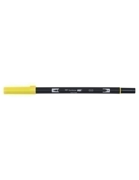 ROTULADOR TOMBOW DOBLE PUNTA PINCEL AMARILLO PROCESO
