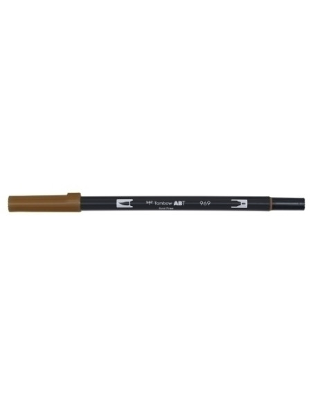 ROTULADOR TOMBOW DOBLE PUNTA PINCEL CHOCOLATE