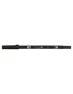 ROTULADOR TOMBOW DOBLE PUNTA PINCEL NEGRO