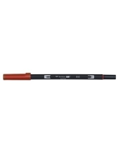 ROTULADOR TOMBOW DOBLE PUNTA PINCEL ROJO CALIDO