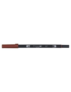ROTULADOR TOMBOW DOBLE PUNTA PINCEL VINO ROJO