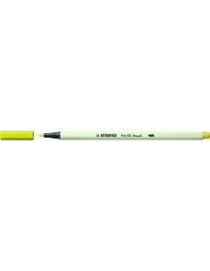ROTULADOR FIBRA STABILO PEN 68 BRUSH PUNTA PINCEL AMARILLO FLUORESCENTE