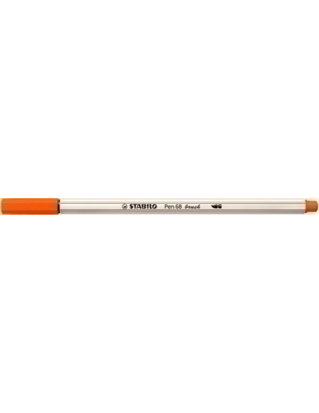 ROTULADOR FIBRA STABILO PEN 68 BRUSH PUNTA PINCEL BERMELLON PALIDO