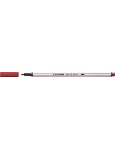 ROTULADOR FIBRA STABILO PEN 68 BRUSH PUNTA PINCEL ROJO OSCURO
