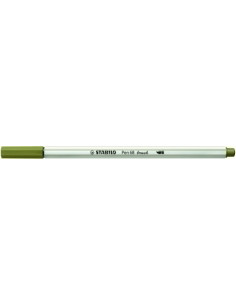 ROTULADOR FIBRA STABILO PEN 68 BRUSH PUNTA PINCEL VERDE MUSGO