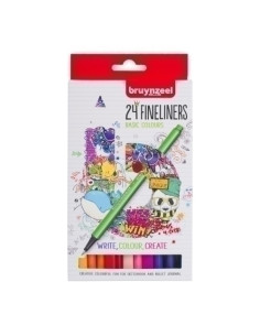 ROTULADOR FIBRA BRUYNZEEL PUNTA FINA ESTUCHE de 24