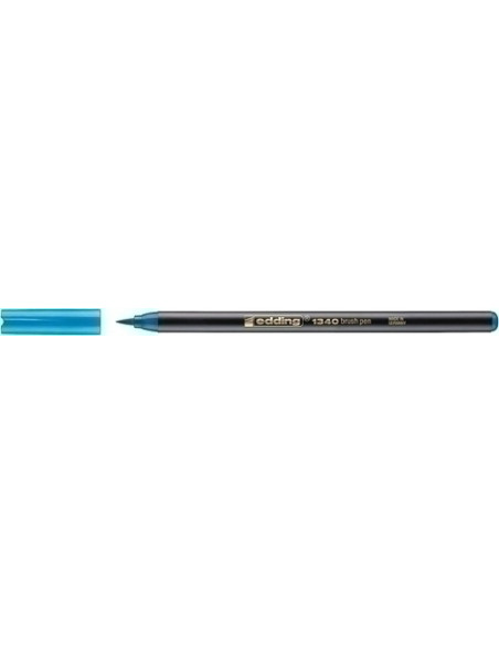 ROTULADOR FIBRA EDDING 1340 BRUSHPEN AZUL CELESTE