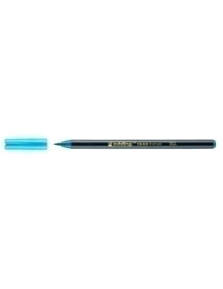 ROTULADOR FIBRA EDDING 1340 BRUSHPEN AZUL CLARO