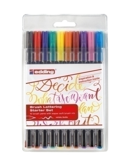 ROTULADOR FIBRA EDDING 1340 BRUSHPEN ESTUCHE DE 10