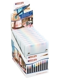 ROTULADOR FIBRA EDDING 1340 BRUSHPEN EXPOSITOR DE 10 ESTUCHES