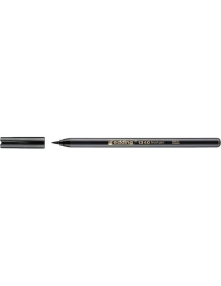ROTULADOR FIBRA EDDING 1340 BRUSHPEN NEGRO