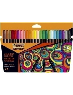 ROTULADOR FIBRA BIC COLOR UP  INTENSITY BLISTER de 24
