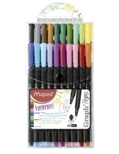 ROTULADOR FIBRA MAPED GRAPH PEPS ESTUCHE de 20