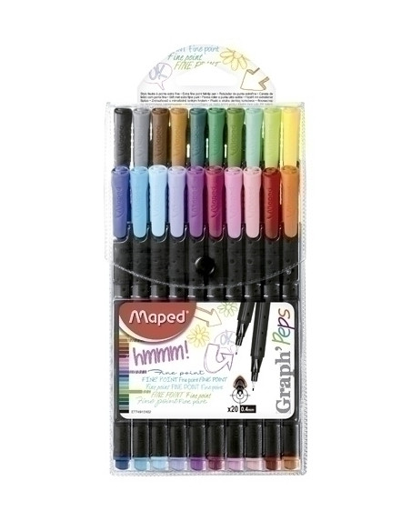 ROTULADOR FIBRA MAPED GRAPH PEPS ESTUCHE de 20