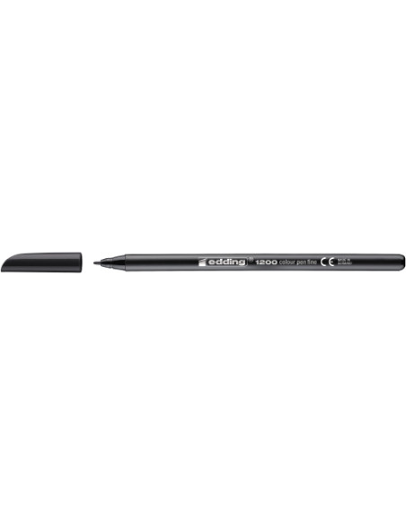 ROTULADOR FIBRA EDDING 1200  NEGRO