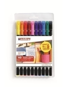 ROTULADOR FIBRA EDDING 1200 BLISTER DE 82 SURTIDOS