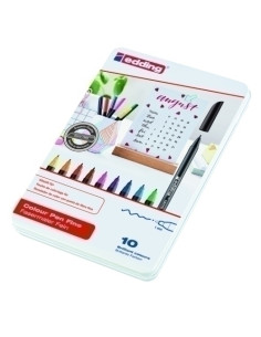 ROTULADOR FIBRA EDDING 1200 CAJA de METAL de 10