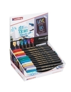 ROTULADOR FIBRA EDDING 1200-METALLIC EXPOSITOR de 50